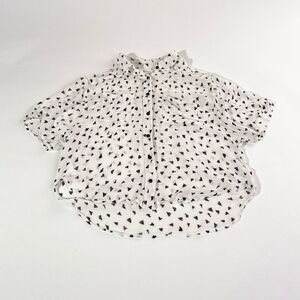 Silence and noise black and white button down